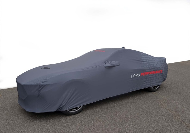 Ford Mustang Car Cover - Ford Racing - Low Wing, Indoor - Gray - 2024+ Ford Mustang Car Cover - Ford Racing - Low Wing, Indoor - Gray - 2024+